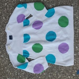 Baby Gap Polka Dot Cream Winter Dress 6-12 Months